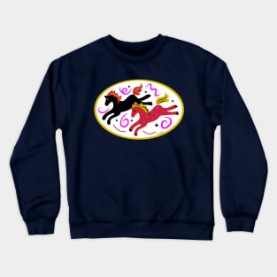 Happy Galloping Ponies Crewneck Sweatshirt